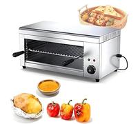RoyceBee Four Salamandre Professionnel 50-300°C, 2 Grilles de Cuisson Incluses, Hauteur Ajustable 4 Niveaux, Fonction Gril, Gratin et Maintien au Chaud - Version Murale/Table pour Restaurant