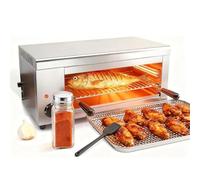 RoyceBee Gril Salamandre Professionnel 50-300°C Thermostat, Four de Cuisson, Ajustement Hauteur 4 Niveaux, Installation Murale ou Table - Polyvalent pour Pain, Viandes et Légumes