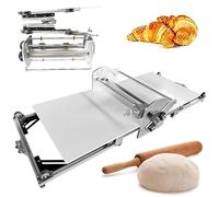 RoyceBee Laminoir à PâTe électrique Pliable pour Boulangerie, Pizza et Croissants, en Acier Inoxydable, éPaisseur RéGlable de 0,2 à 30 mm, Usage Commercial et Domestique