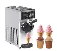 RoyceBee Machine À Glace Glace Italienne pour Maison Et Professionnel, Machine À Crème Glacée avec Écran LCD, Cuve Réfrigérée 2,5 L, Fonction Auto-Nettoyage Et Congélation Rapide MilkyWhite