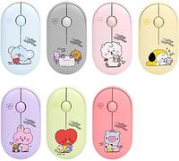 ROYCHE Souris sans fil à appariement multiple des personnages inspirés de BTS, édition Little Buddy Baby Better Together, le tout dans leur propre style et couleurs mignons (SHOOKY)