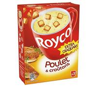 ROYCO - Minute Soup Délice De Poulet Et Croutons Au Thym Extra Craquant 600Ml - Lot De 4 - Offre Special