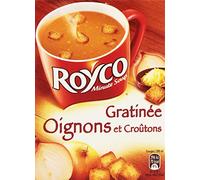 Royco Minute Soupe gratinée oignons et croûtons – 4 sachets de 20 cl (62,4 g)