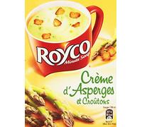 Royco Soupe déshydratée Crème d'asperges et croûtons 4 sachets de 20 cl - 60 g - Lot de 6