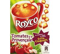 Royco Soupe déshydratée Tomates à la Provençale & Croûtons à l'Ail Extra Croquants 3 sachets de 20 cl - 75 g
