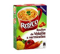 Royco Soupe instantanée, bouillon de volaille et vermicelles - Les 3 sachets, 60g