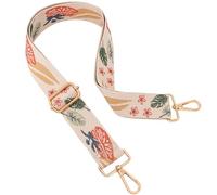 ROYGBCP Bandoulière de rechange réglable pour sac à main et sac à bandoulière large pour femme, Feuilles kaki - Quincaillerie dorée, 28-51 inches x 1.5 inches