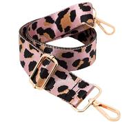 ROYGBCP Bandoulière de rechange réglable pour sac à main et sac à bandoulière large pour femme, Matériel doré + bw-rose