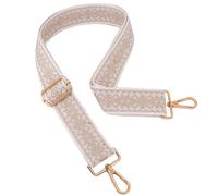 ROYGBCP Bandoulière de rechange réglable pour sac à main et sac à bandoulière large pour femme, Quincaillerie Kaki Diamond-Gold