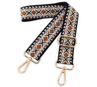 ROYGBCP Bandoulière de rechange réglable pour sac à main pour femmes, large bandoulière pour sac à bandoulière, Noir , 1.5" / 3.8cm (Width)