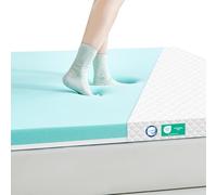 ROYGBIV Surmatelas 140x190cm 7cm Mousse à Mémoire de Forme avec Gel - Dureté H2/H3 Respirant Antibactérien Répulsif aux Acariens Hypoallergénique Housse Lavable - Certifié Oeko-TEX