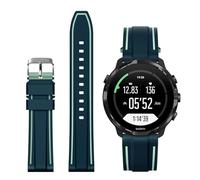 RoYiio Bracelet Compatible avec Suunto 9/9 Baro/7/D5/Core Alpha, Doux Confortable, 24mm Silicone Bracelet Remplacement Sport pour Suunto Spartan Sport Wrist HR/Baro - Bleu Royal/Cyan