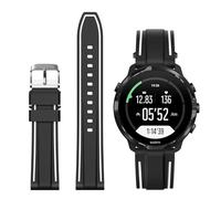 RoYiio Bracelet Compatible avec Suunto 9/9 Baro/7/D5/Core Alpha, Doux Confortable, 24mm Silicone Bracelet Remplacement Sport pour Suunto Spartan Sport Wrist HR/Baro - Noir/Blanc