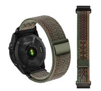 RoYiio Bracelet de montre en nylon pour Garmin Fēnix/Epix/Quatix/MARQ Series/Descent Series/D2 Series/Enduro/Tactix, confortable, respirant, bracelet de rechange pour QuickFit 26 mm, vert foncé