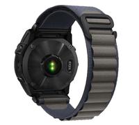 RoYiio Bracelet de sport en nylon pour Garmin Fēnix/Epix/Quatix/MARQ Series/Descent Series/D2 Series/Enduro/Tactix, confortable, respirant, résistant avec crochet en G pour QuickFit 22 mm, bleu