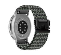 RoYiio Bracelet Nylon 20mm pour Amazfit Active 2 Square/Active 2 /Bip 3 /Cheetah Square Bracelets Respirant Doux Confort Bracelet de Montre pour Amazfit GTR Mini/GTS 4 /GTS 3 - Noir Vert