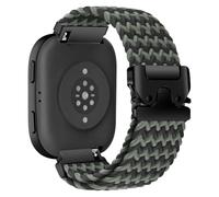RoYiio Bracelet Nylon 22mm pour Amazfit Balance 2 /Bip 6 /Bip 5 /Cheetah Round/Cheetah Pro Bracelets Respirant Doux Confort Bracelet de Montre pour Amazfit GTR 4 /GTR 3 Pro - Noir Vert