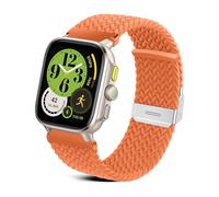 RoYiio Bracelet Nylon Compatible avec Amazfit Cheetah (Square), Confortable et Respirant, 20mm Bracelet Sangle Nylon pour Amazfit GTR Mini/GTS 4 Mini/Bip 3 Pro/GTS 3 /GTS 2 Mini - Orange épicée