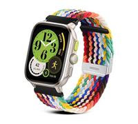 RoYiio Bracelet Nylon Compatible avec Amazfit Cheetah (Square), Confortable et Respirant, 20mm Bracelet Sangle Nylon pour Amazfit GTR Mini/GTS 4 Mini/Bip 3 Pro/GTS 3 /GTS 2 Mini - Rainbow Officiel