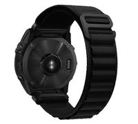 RoYiio Bracelet Nylon pour Garmin Quatix 8 47mm/Quatix 7 Pro/Tactix 8 47mm/Fenix 8 47 mm/Fēnix 7 Pro Bracelet de Réglable avec Crochet en G pour Fenix E/Descent G2/Epix 2 (QuickFit 22mm, Noir)
