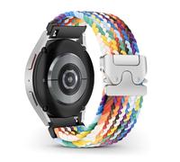 RoYiio Bracelet Nylon pour Samsung Galaxy Watch 7/FE/6/5/4 Respirant Doux Confort 20mm Bracelet de Montre pour Garmin Vivoactive 6/Vivoactive 5/Forerunner 570 42mm/Forerunner165 - Rainbow Officiel