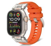 RoYiio Bracelet pour Apple Watch Ultra 3/2/1 49mm, Series 11/10 46mm, Series 9/8/7 45mm, Series 6/5/4 44mm, Series 3/2/1 42mm, Bracelet Caoutchouc Fluoré pour Apple Watch SE 3/2 44mm