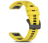RoYiio Bracelet Silicone pour Garmin Quatix 8 47mm/Quatix 7 Pro/Tactix 8 47mm/Fenix8 47 mm/Fēnix 7Pro/6Pro Bracelets Respirant pour Epix 2/Descent G2/Fenix E (QuickFit 22mm, Citrons Verts Noir)