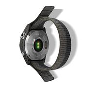 RoYiio Nylon Bracelet pour Garmin Quatix 8 47mm/Quatix 7 Pro/Tactix 8 47mm/Fenix8 47 mm/Fēnix 7Pro/Fēnix 6Pro Bracelet Respirant pour Descent G2/Fenix E/Epix 2 (QuickFit 22mm, Noir Gris)
