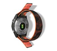 RoYiio Nylon Bracelet pour Garmin Quatix 8 47mm/Quatix 7 Pro/Tactix 8 47mm/Fenix8 47 mm/Fēnix 7Pro/Fēnix 6Pro Bracelet Respirant pour Descent G2/Fenix E/Epix 2 (QuickFit 22mm, Camouflage Orange)