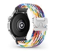 RoYiio Nylon Bracelet pour Xiaomi Watch S4/S3/S2/2 Pro Bracelets Redmi Watch 5 Active/Lite Respirant Doux Confort Bracelet de Montre pour Huawei GT 6 Pro 46mm /Garmin Venu 4 45mm - Rainbow Officiel