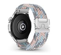 RoYiio Nylon Bracelet pour Xiaomi Watch S4/S3/S2/2 Pro Bracelets Redmi Watch 5 Active/Lite Respirant Doux Confort Bracelet de Montre pour Huawei GT 6 Pro 46mm /Garmin Venu 4 45mm - X Rose Bleu Gris