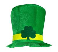 ROYIYI Chapeau Haut de Forme Irlandais en Velours Accessoires de la Saint-Patrick Chapeaux Haut de Forme Chapeau Costume Irlandais Vert de la Saint-Patrick, Cadeaux (B)