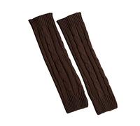 ROYIYI Guetre Femme Jambières d'Hiver Chaudes Jambières Tricotées Leg Warmers Vintage Chaussettes en Coton Longues Extensibles Longues Chaussettes pour l'hiver Quand il Fait Froid (Coffee, One Size)