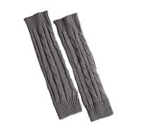 ROYIYI Guetre Femme Jambières d'Hiver Chaudes Jambières Tricotées Leg Warmers Vintage Chaussettes en Coton Longues Extensibles Longues Chaussettes pour l'hiver Quand il Fait Froid (Grey, One Size)