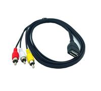 ROYJJ Câble adaptateur composite vidéo USB A femelle vers 3RCA mâle