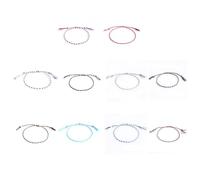 ROYJJ Lot de 10 bracelets d'amitié tissés multicolores faits à la main, bracelets de cheville réglables colorés et décontractés, taille unique, Comme décrit
