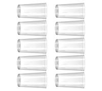 ROYJJ Lot de 10 gobelets transparents empilables et réutilisables pour un usage quotidien - Cadeau idéal pour les amateurs de boissons - 2 couleurs