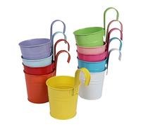 ROYJJ Lot de 10 petits pots de fleurs en fer à suspendre pour organiser des bonbons en famille, des invités