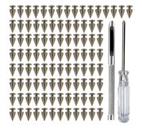 ROYJJ Lot de 100 clous coniques élégants pour fournitures de loisirs créatifs en cuir et accessoires de vêtements y compris vestes et sacs à usage quotidien, taille unique, Comme décrit, Comme décrit.