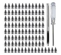 ROYJJ Lot de 100 clous coniques élégants pour fournitures de loisirs créatifs en cuir et accessoires de vêtements y compris vestes et sacs à usage quotidien, taille unique, Comme décrit, Comme décrit.