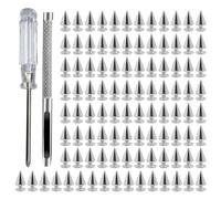 ROYJJ Lot de 100 clous coniques élégants pour fournitures de loisirs créatifs en cuir et accessoires de vêtements y compris vestes et sacs à usage quotidien, taille unique, Comme décrit, Comme décrit.