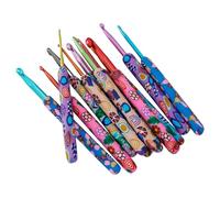ROYJJ Lot de 12 aiguilles à crochet colorées multifonctionnelles de 2 à 8 mm