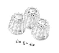 ROYJJ Lot de 2/3 boutons de rechange en acrylique pour robinet de salle de bain chaud et froid Accessoires de salle de bain Boutons de rechange pour robinet de salle de bain