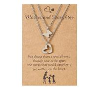 ROYJJ Lot de 2 colliers assortis pour mère et fille - Cadeau significatif pour la fête des mères, Noël, un anniversaire