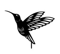 ROYJJ Lot de 2 piquets noirs en forme de colibri en fer pour décoration de jardin ou de jardin