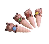 ROYJJ Lot de 4 goutteurs automatiques de plantes en forme d'ours de dessin animé - Accessoire d'arrosage multifonction pour enfants et adultes