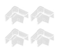 ROYJJ Lot de 4 protections de bords de poisson transparents pour aquarium - Faciles à installer - Protection d'angle pour table de bébé