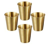 ROYJJ Lot de 4 verres en acier inoxydable pour la maison et les activités de plein air