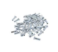 ROYJJ Lot de 50 capuchons de rayons de vélo 14 G 12 mm en acier avec coque en métal pour pièces de vélo fixes, accessoires de vélo pour homme et femme, chaîne de volant d'inertie pour enfants