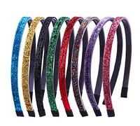 ROYJJ Lot de 8 serre-têtes colorés pour femmes et filles avec paillettes et paillettes, idéal pour les festivals, les fêtes, comme cadeau pour hommes